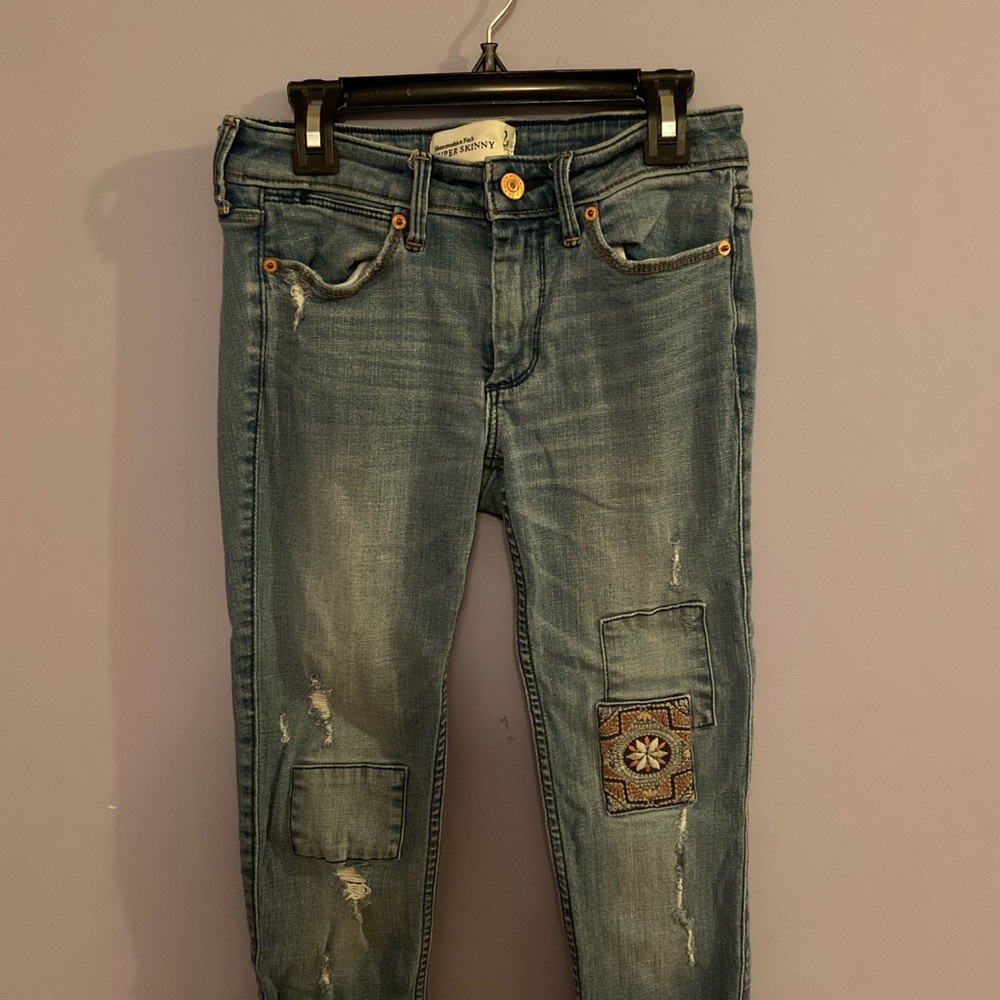 Abercrombie and Fitch patchwork jeans